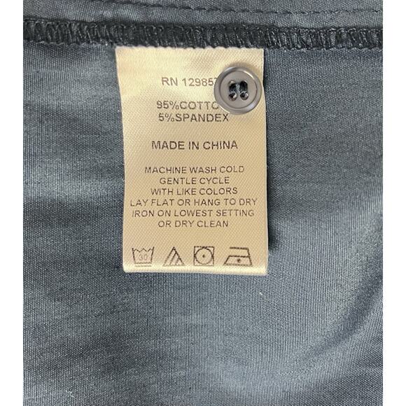 The Shirt Rochelle Behrens Blue Tiered Ruffle Dress Sleeveless Size Small - Picture 8 of 8